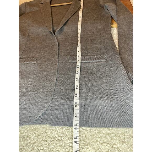 Kobi Halperin Beth Sweater Jacket-Open Front Wool Blend Grey Knit Blazer-Small - Picture 11 of 12